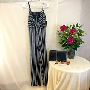 No Boundaries Juniors' Tie Front Jumpsuit size L (11-13)